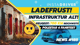 Veraltete Ladesäulen Polestar 4 Testfahrt 700 km Reichweite von Peugeot  EAutoNews 185 [upl. by Ahsele353]