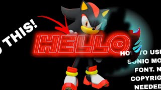 sonic movie font download [upl. by Bortman702]