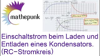 Einschaltstrom beim Laden und Entladen eines Kondensators RCStromkreis [upl. by Takken]