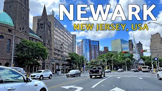 Driving NEWARK USA  Downtown Newark New Jersey Driving Tour  4K [upl. by Gilburt]