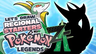 Drawing Starters from Pokémon ZA Leaks [upl. by Lyj]