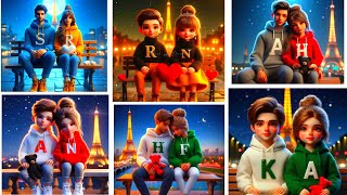 Cute viral cartoon couple  Ai cartoons couple dpz  cute couple dpz  viral Alphabets Dpz  Ai dpz [upl. by Christianity]