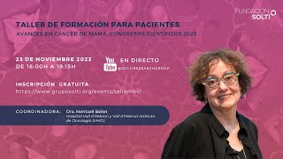 Taller para pacientes AVANCES EN CÁNCER DE MAMA CONGRESOS CIENTÍFICOS 2023 [upl. by Chuch]