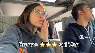 Pranzo tre stelle Michelin sul Van vanlife italy food adventure [upl. by Neliac733]