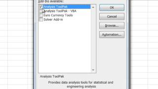 How to Install the Data Analysis ToolPak in Microsoft Excel [upl. by Emera]