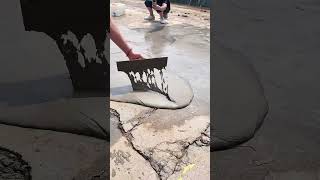 Pothole pavement cement mortar repair process [upl. by Colton537]