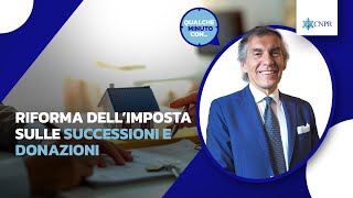 Roberto Cravero  Riforma dell’imposta sulle successioni e donazioni [upl. by Brenna]