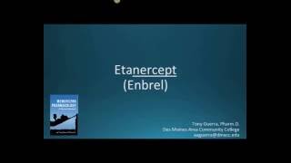 How to pronounce etanercept Enbrel Memorizing Pharmacology Flashcard [upl. by Yedoc]