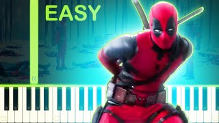 DEADPOOL BYE BYE BYE DANCE SONG  EASY Piano Tutorial [upl. by Jonette]