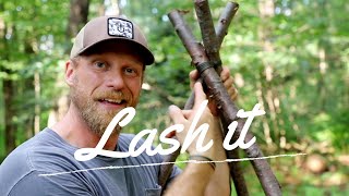 Lashing Made Easy Every Survivalist Needs to Watch This [upl. by Yttiy]