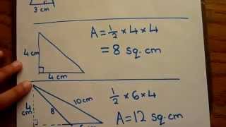 Find Area of Triangle  Calculate triangle area  VERY EASY to learn [upl. by Lucias]