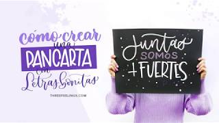 Cómo crear una pancarta con letras bonitas [upl. by Ynney]