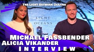 The Light Between Oceans  Michael Fassbender amp Alicia Vikander Interview [upl. by Nodnyl]