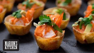 Prawn Cocktail Wonton Cups  Marions Kitchen [upl. by Sleinad]