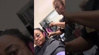 Natural Hair Silk Press amp Curl with Pressing Comb and Stove  Old School Style [upl. by Darrell463]