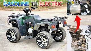 ATV Quadbike GASOLINE Conversion To ELECTRIC Quadbike at home [upl. by Travus]