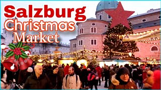 🌲🎅Salzburg Christmas Market 2023  Christkindlmarkt Salzburger Austria [upl. by Seda547]