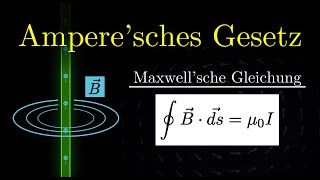 Das Ampéresche Gesetz Magnetfelder berechnen  Magnetismus 2 von 15 [upl. by Nnelg407]