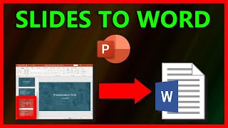 How to convert selected PowerPoint Slides to Word DOCX document 2021 [upl. by Lledniw74]