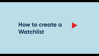 How to create a Watchlist [upl. by Harald]