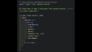 Use each Function From cypressrecurse Plugin To Iterate And Stop [upl. by Adnohsed430]