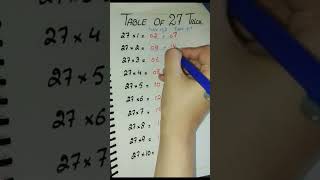 Master the 27 Times Table in Minutes with This GENIUS Trick maths shorts [upl. by Ardnohs440]