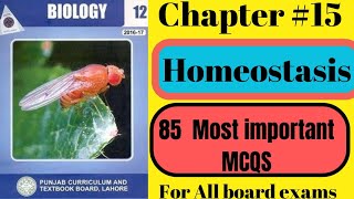 Biology 12 Homeostasis Chapter 15 All MCQs For MDCAT Preparation  Biology MCQs For Entry Test [upl. by Waneta]