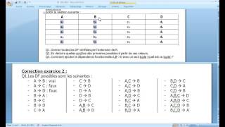 Vérification des dépendances fonctionnelles BD TD 2 Ex2 Q1 02 [upl. by Savage]