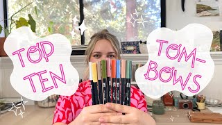 My Top 10 Favorite Tombow Marker Colors 〰️ Talk Through Swatches amp Food Sketching 🍌🍰 [upl. by Kotta]