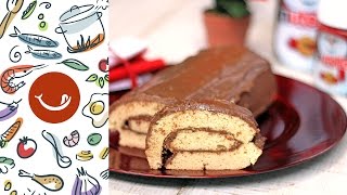 Cómo hacer un tronco de Navidad con Nutella [upl. by Dib]