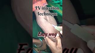 IV injectionIV injection techniqueIV injection kaise lagayeyoutubeshorts ytshorts shorts [upl. by Lasonde]