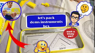 Assembling doms mathematical drawing instruments box doms geometrybox luv momentsmatter [upl. by Polk86]