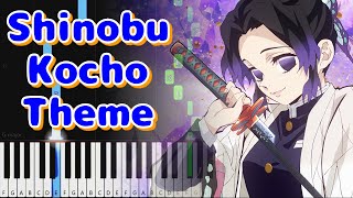 Shinobu Theme【鬼滅之刃 EP18 BGM Kimetsu No Yaiba 】 EASY Piano Tutorial animelovemen [upl. by Herold]