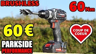 PARKSIDE PERFORMANCE Perceuse visseuse BRUSHLESS 20 V Cordless Drill driver PABSP 20 Li A1 [upl. by Ahsropal]