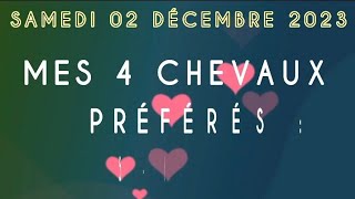 PRONOSTICS PMU QUINTÉ DU SAMEDI 02 DÉCEMBRE 2023 À VINCENNES  PRIX DE STGEORGESDEDIDONNE R1 C4 [upl. by Shevlo]