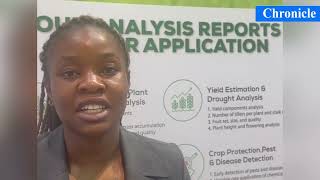 Tatenda Zhakata sales agronomist for Afrostain Farmtech stand in Windhoek [upl. by Gertrudis826]