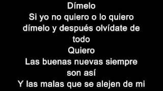 Enrique Iglesias Dimelo Lyrics Letras [upl. by Corneille858]