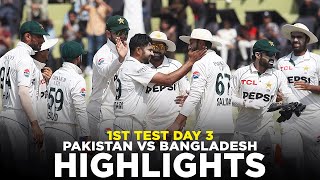 Full Highlights  Pakistan vs Bangladesh  1st Test Day 3 2024  PCB  M8A1K [upl. by Dupre215]