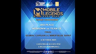 MOBILE LEGENDS  BANG BANG FINAL MATCH  GAMES ON 70 GLOBAL CAPUAN VS NIMEP BLUE GIANT [upl. by Brigid]