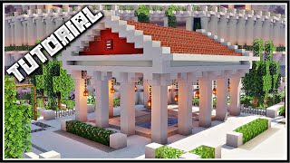 How To Build A Greek Bathhouse  Minecraft Tutorial [upl. by Aekahs]