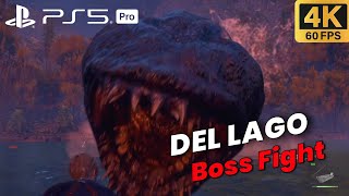 RESIDENT EVIL 4 REMAKE Gameplay  Del Lago Lake monster FULL BOSS FIGHT  PS5 pro  4K 60 FPS [upl. by Ferrick]