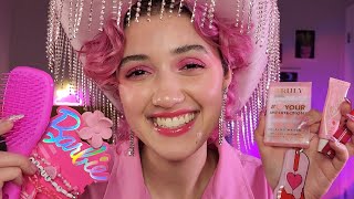 ASMR Friend Gets You Ready for the Barbie Movie 🎀 fast and aggressive personal attention grwm [upl. by Aivat16]