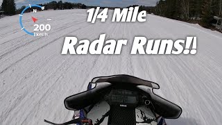 How Fast Can We Go Snowmobile Radar Runs [upl. by Uriia]