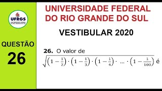 UFRGS 2020  Questão 26  Raíz quadrada de uma expressão numérica [upl. by Blynn]