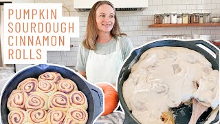 Cinnamon Pumpkin Sourdough Rolls Recipe [upl. by Nerb]