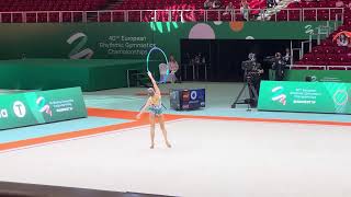 Rhythmic gymnastics European Championships 2024 Anna KHUTSISHVILI GEO Qualification Hoop [upl. by Nemra931]