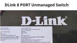 Dlink Unmanaged 8 port Switch Configuration [upl. by Dulci]