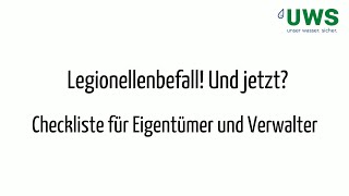 Legionellenbefall Und jetzt Checkliste für Eigentümer und Verwalter [upl. by Nyrek509]