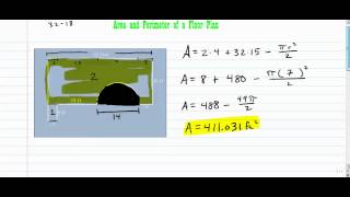 Area and Perimeter of a Floor Plan [upl. by Schuyler]