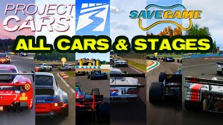 Project CARS 3 Save Game Download  All Cars amp Stages Unlocked  PC 4K [upl. by Quinton]